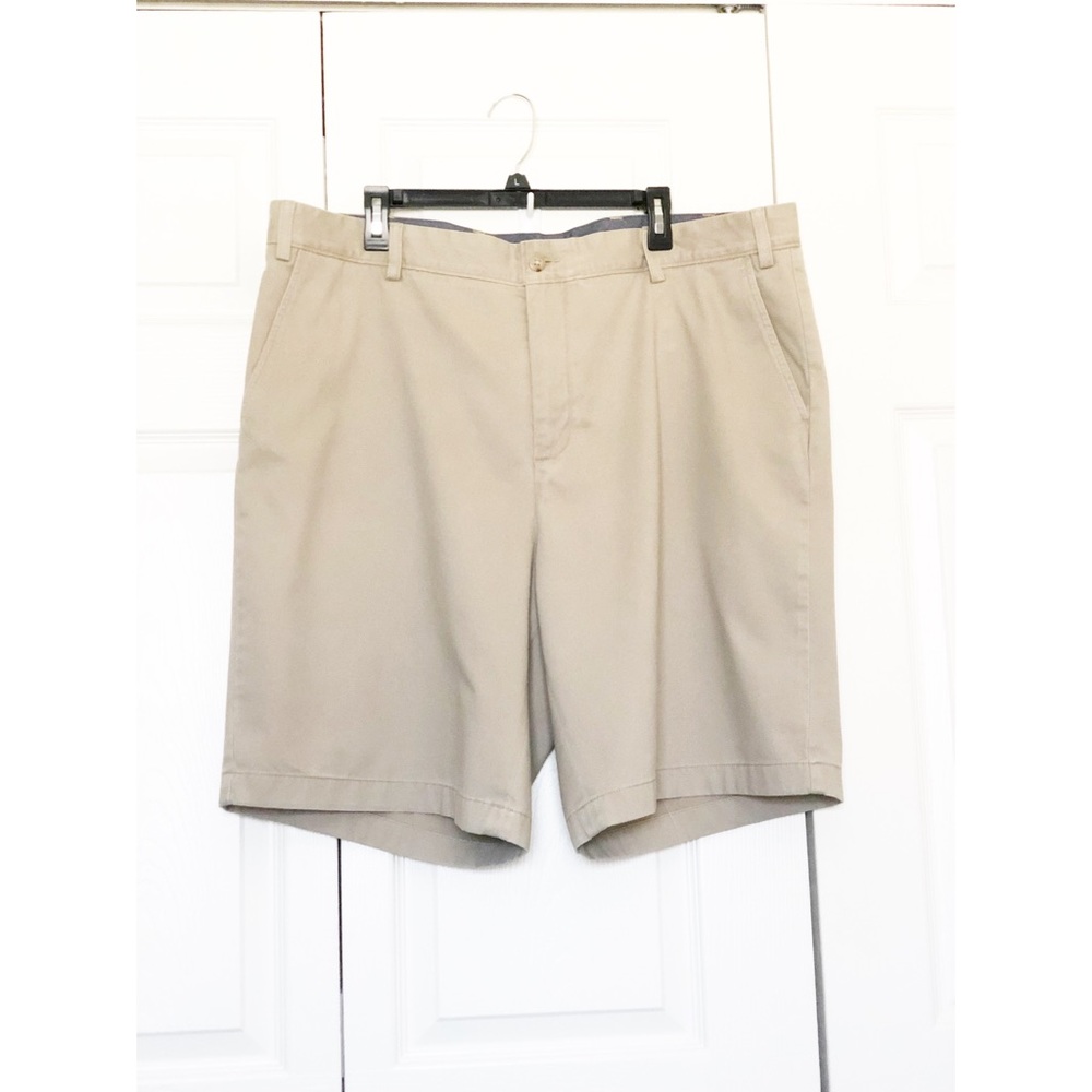 Nautica Mens Khakis Deck Shorts with Flat Front